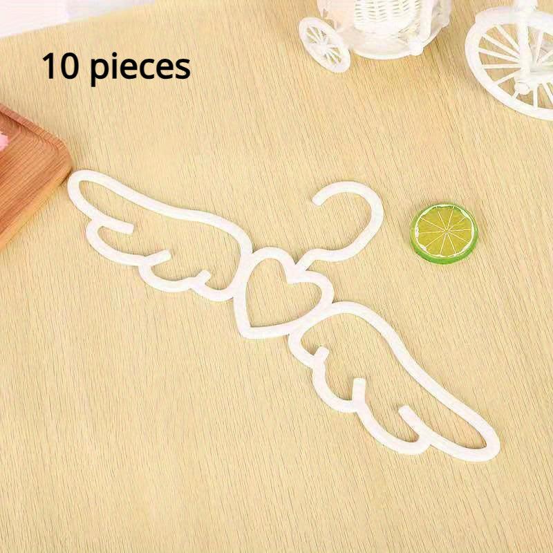 10pcs Love Heart And Wings Hangers Closet Storage Organizer