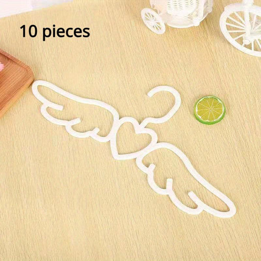 10pcs Love Heart And Wings Hangers Closet Storage Organizer