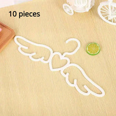 10pcs Love Heart And Wings Hangers Closet Storage Organizer