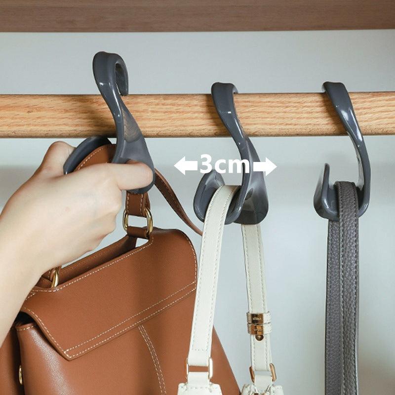 3pcs Hanging Bag Hook Hat Scarf Storage Rack Household Hanging Wardrobe Artifact