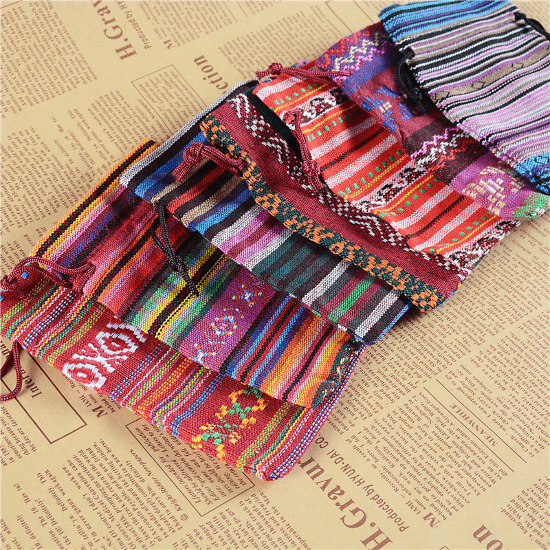 Chinese Brocade Silk Purse Small Jewelry Gift Bag Embroidered Bags