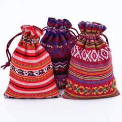 Chinese Brocade Silk Purse Small Jewelry Gift Bag Embroidered Bags