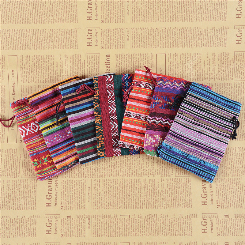 Chinese Brocade Silk Purse Small Jewelry Gift Bag Embroidered Bags