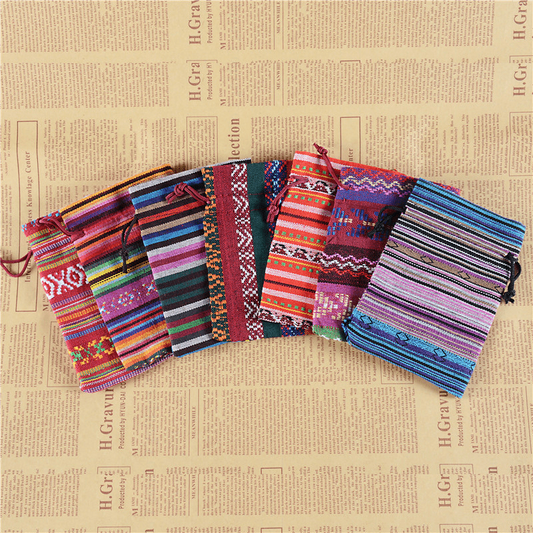 Chinese Brocade Silk Purse Small Jewelry Gift Bag Embroidered Bags