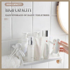 2pcs Wall-mounted Fence Hook Rack Bathroom Shelf Kitchen Storage