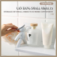 2pcs Wall-mounted Fence Hook Rack Bathroom Shelf Kitchen Storage