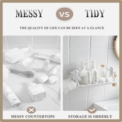 2pcs Wall-mounted Fence Hook Rack Bathroom Shelf Kitchen Storage