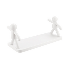 2pcs Wall-mounted Fence Hook Rack Bathroom Shelf Kitchen Storage