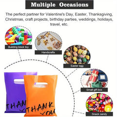 50pcs Goodie Bags Party Favor Thank You Plastic Gift Bags For Kids Birthday
