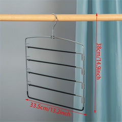 5 Tier Non-Slip Metal Pants Hanger for Ties