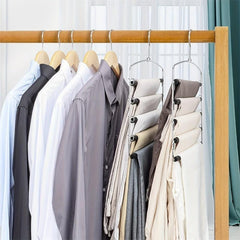 5 Tier Non-Slip Metal Pants Hanger for Ties