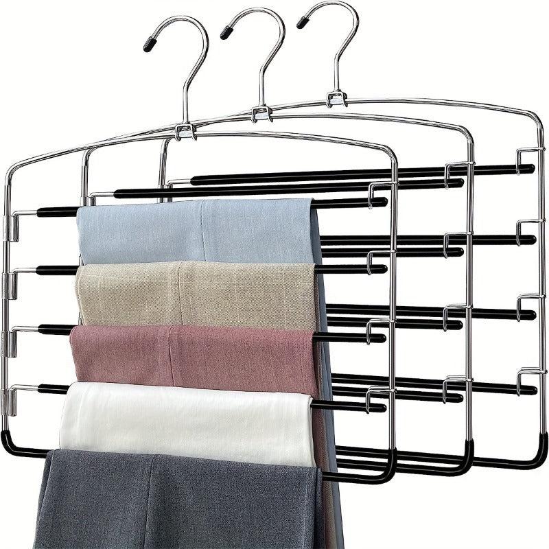 5 Tier Non-Slip Metal Pants Hanger for Ties