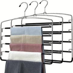 5 Tier Non-Slip Metal Pants Hanger for Ties
