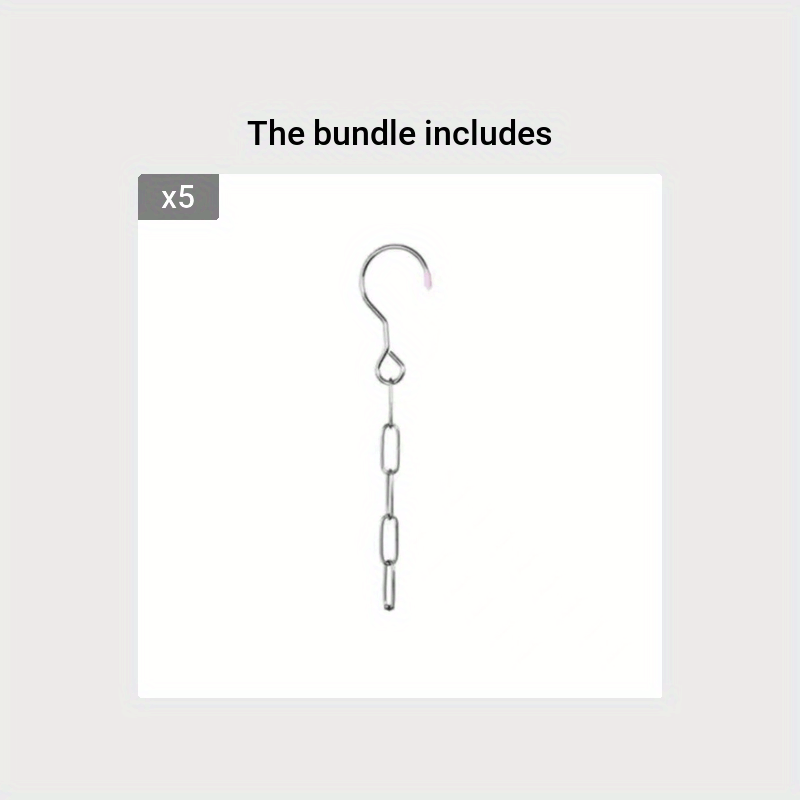 Stainless Steel Receiving Chain Hanging Ring Hook Laundry Chain