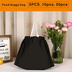 50pcs Thick Christmas Gift Bag for Western Restaurant Catering Bakery