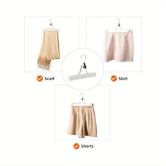 10pcs Wooden Pants Hangers for Clothing Stores