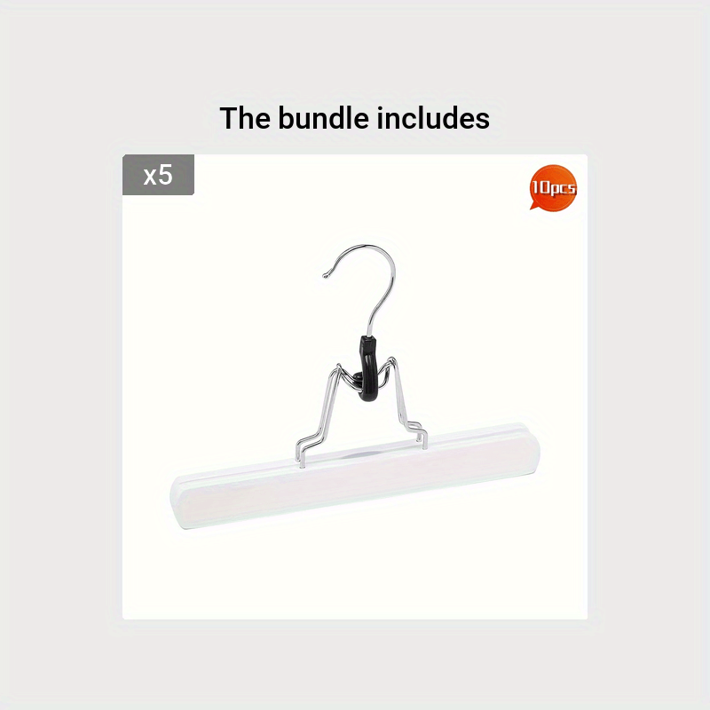 10pcs Wooden Pants Hangers for Clothing Stores