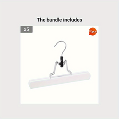 10pcs Wooden Pants Hangers for Clothing Stores