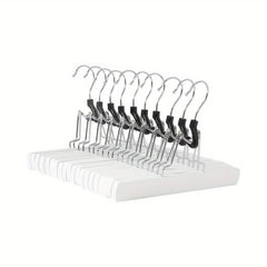 10pcs Wooden Pants Hangers for Clothing Stores