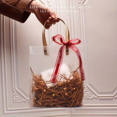 Transparent Handbag Bridesmaid Gift Bag Ins Style Plastic Birthday Bag
