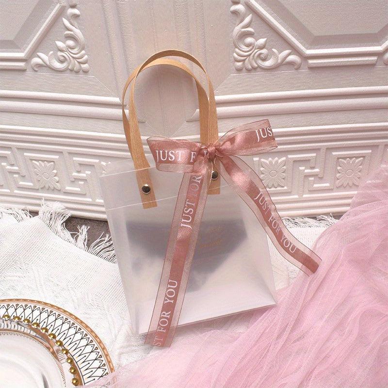 Transparent Handbag Bridesmaid Gift Bag Ins Style Plastic Birthday Bag