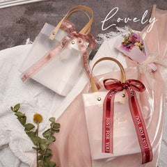 Transparent Handbag Bridesmaid Gift Bag Ins Style Plastic Birthday Bag