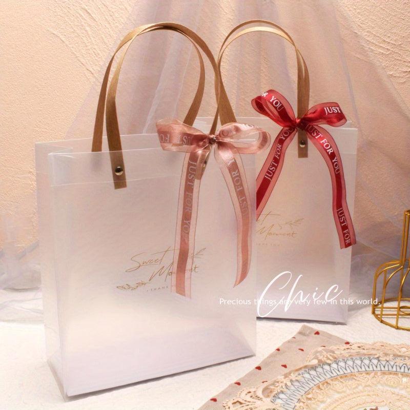 Transparent Handbag Bridesmaid Gift Bag Ins Style Plastic Birthday Bag
