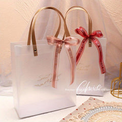 Transparent Handbag Bridesmaid Gift Bag Ins Style Plastic Birthday Bag