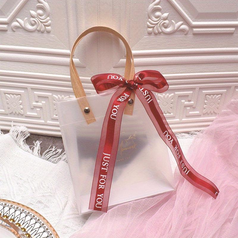 Transparent Handbag Bridesmaid Gift Bag Ins Style Plastic Birthday Bag