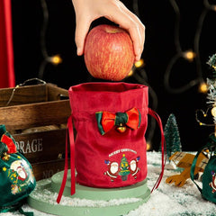 Christmas Reindeer Candy Gift Bag Drawstring Santa Sack