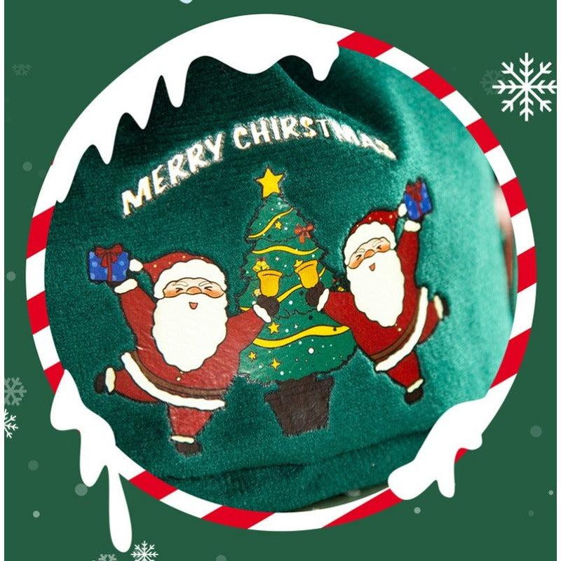 Christmas Reindeer Candy Gift Bag Drawstring Santa Sack