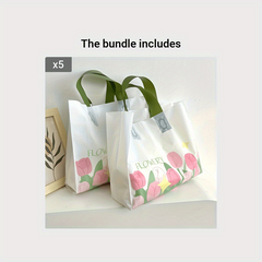 10pcs Tulip Tote Bag for Shopping and Gift Packaging