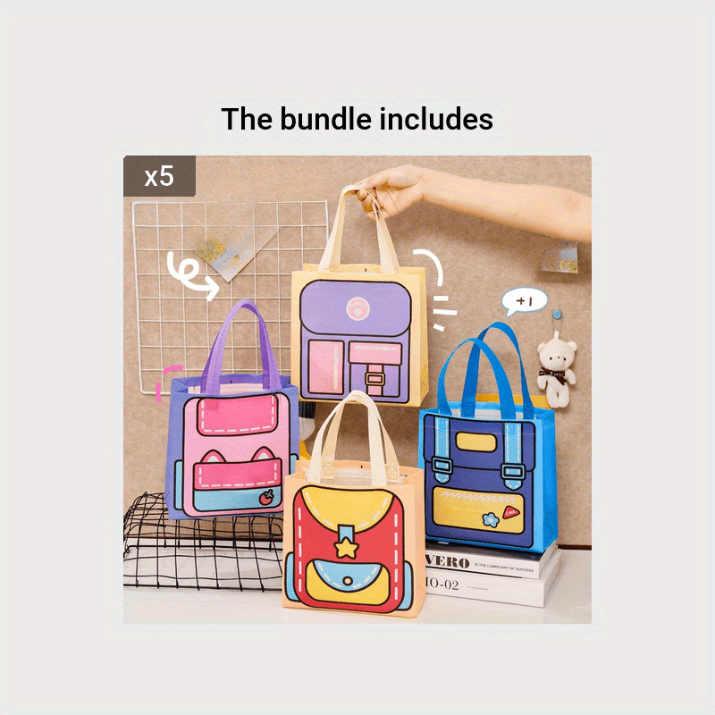 4pcs Dopamine Series Handbag Storage Bag Gift Packaging Bag