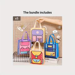 4pcs Dopamine Series Handbag Storage Bag Gift Packaging Bag
