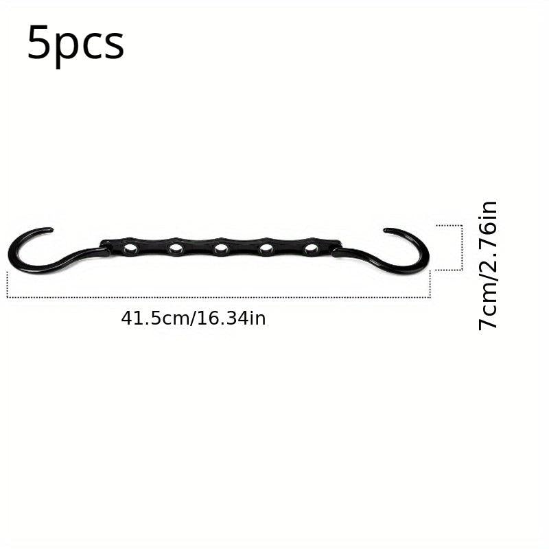 5pcs Magic Hanger Space-saving Storage Clothes Hanger Foldable Rotating Plastic