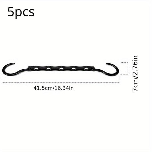 5pcs Magic Hanger Space-saving Storage Clothes Hanger Foldable Rotating Plastic