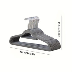 Flocking Non-Slip Hangers for Clothes Storage