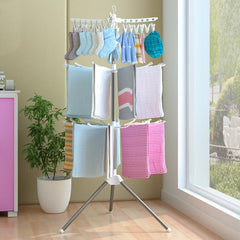 Floor Folding Towel Rack Hanger Foldable Clothes Rack