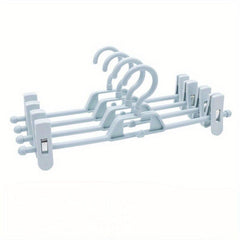 5pcs Plastic Pants Rack Hanging Clothes Rack Folding Pants Clip