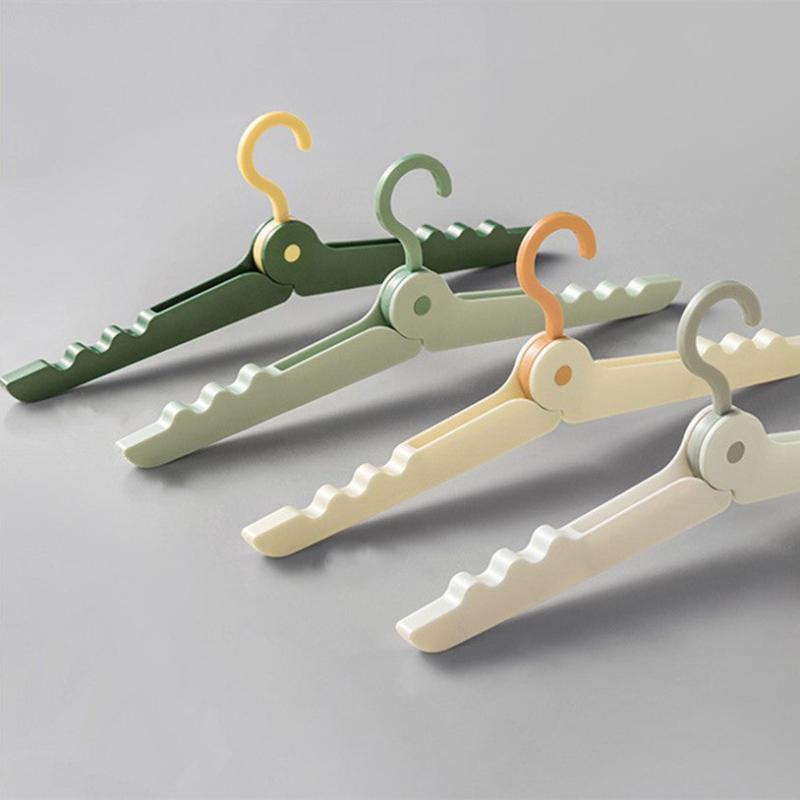 4pcs Folding Clothes Rack Travel Drying Portable Multifunctional Clothes Rack