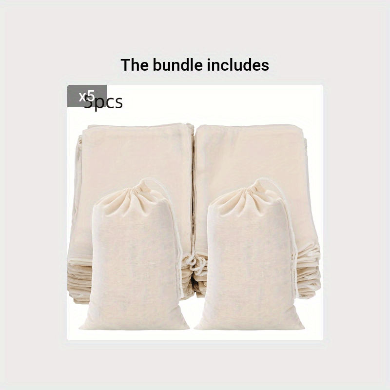 5pcs String Bag Gift Bag Drawstring Pouch Pocket For Gift Packaging 10 4 6inch