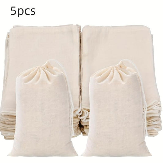 5pcs String Bag Gift Bag Drawstring Pouch Pocket For Gift Packaging 10 4 6inch