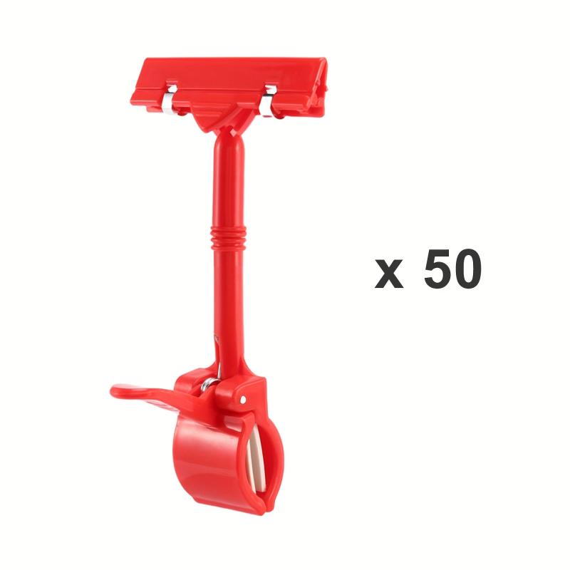 50pcs Rotatable Pop Clip Sign Holder Stand Display Holders Tag Clip