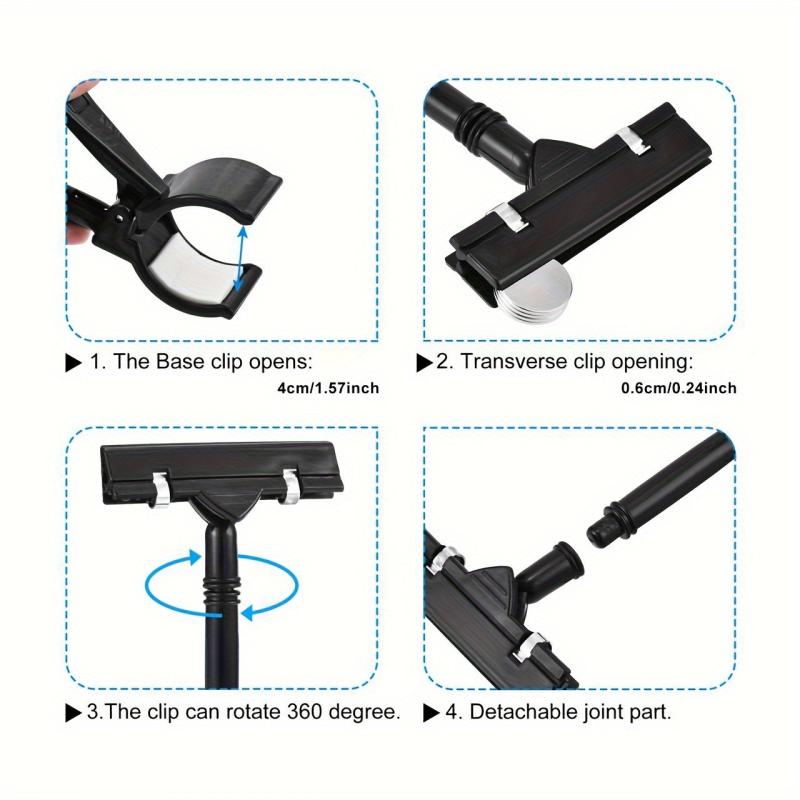 50pcs Rotatable Pop Clip Sign Holder Stand Display Holders Tag Clip