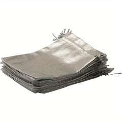 100pcs Golden Drawstring Organza Jewelry Pouches Wedding Party Favor Gift Bags