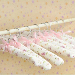 10pcs Rural Style Flower Anti Slip Sponge Cloth Hanger