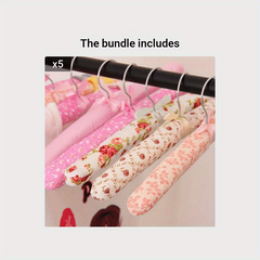 10pcs Rural Style Flower Anti Slip Sponge Cloth Hanger