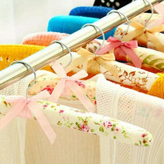 10pcs Rural Style Flower Anti Slip Sponge Cloth Hanger