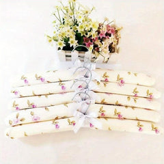 10pcs Rural Style Flower Anti Slip Sponge Cloth Hanger