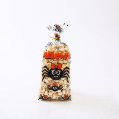 50pcs Halloween Pumpkin Spider Ghost Candy Biscuit Gift Bag